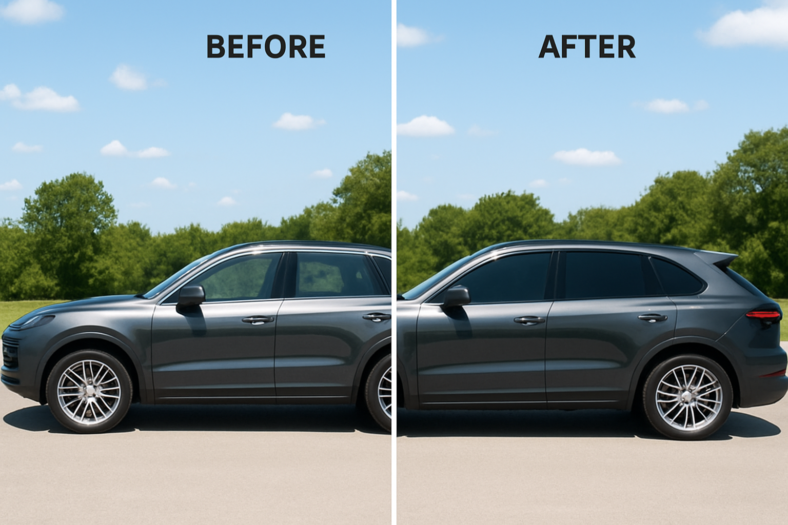 Tinted SUV Before and After