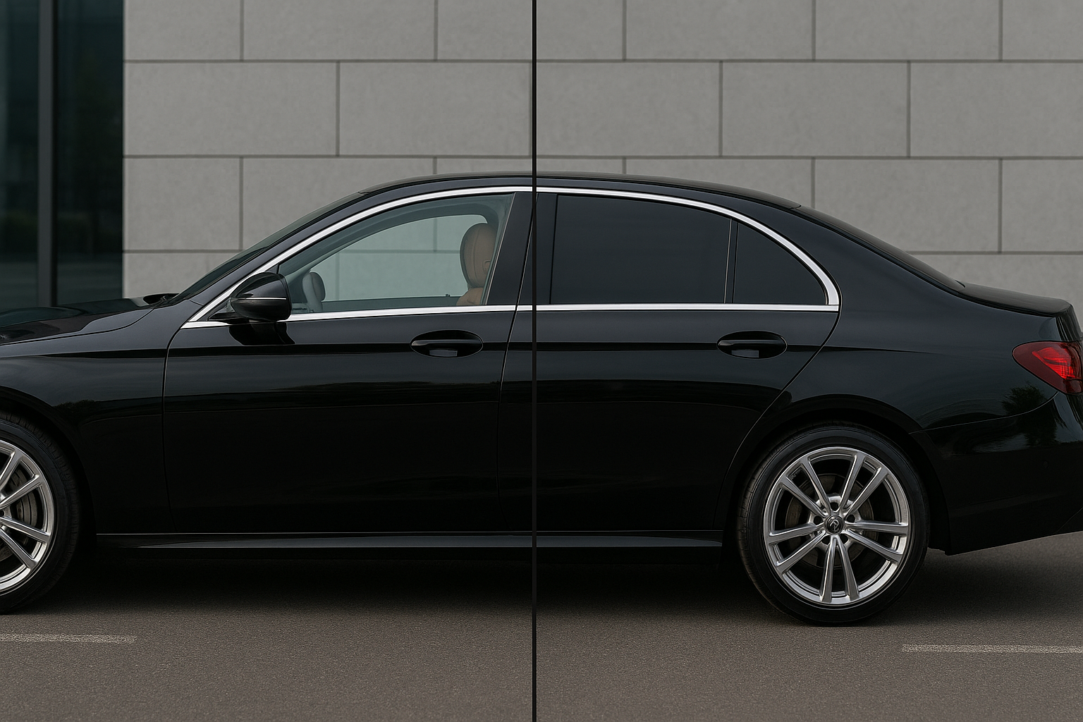 Luxury Car: Before Tint vs. After Solar FX Ceramic Tint